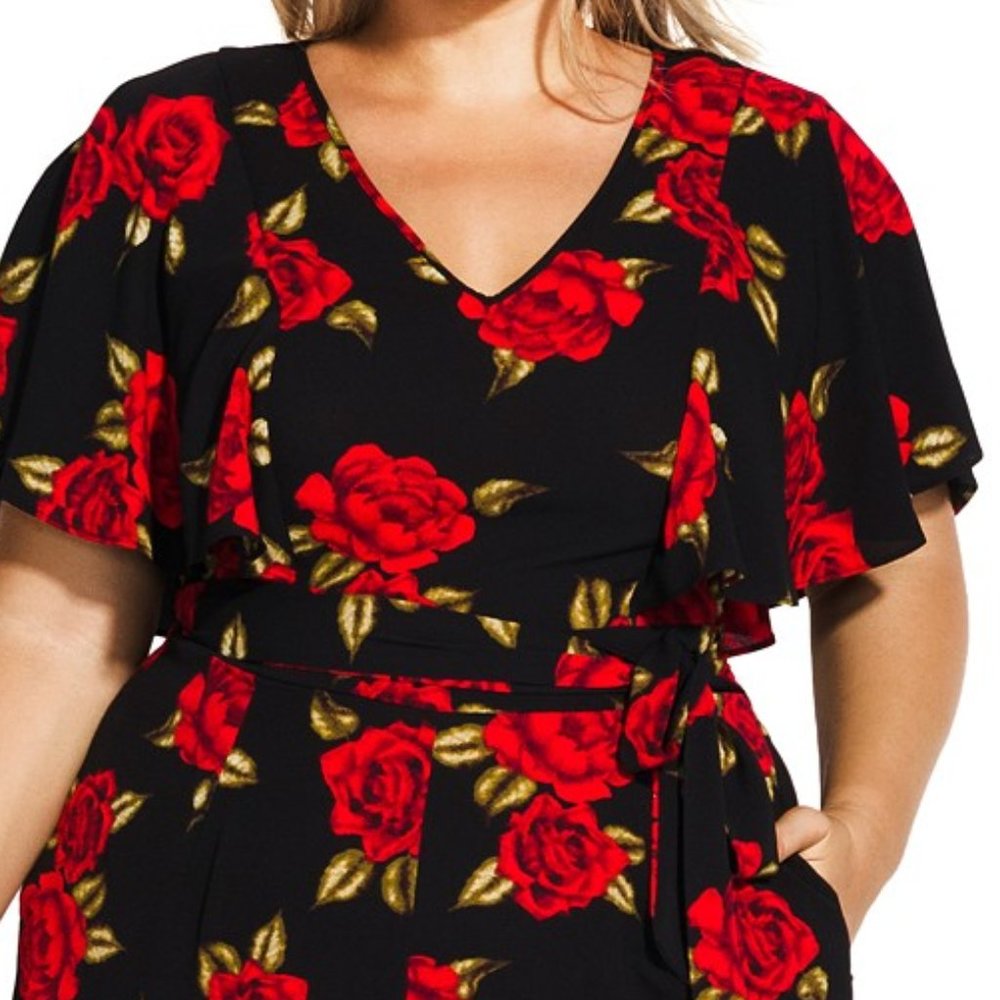 NWT City Chic Rose Liaison Jumpsuit - Picture 3 of 7